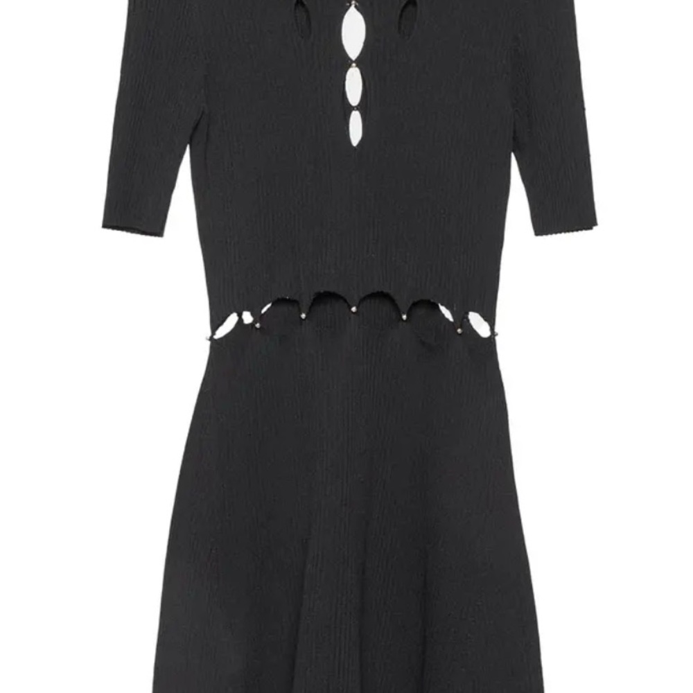 NWT Maje Roselana Cut Out Black Dress